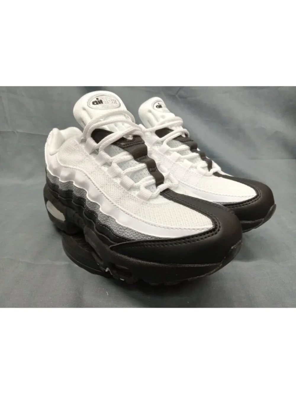 Nike Air Max 95 Big Bubble LTR (GS) Black White Wolf Grey Boys Size 5 NEW NO BOX